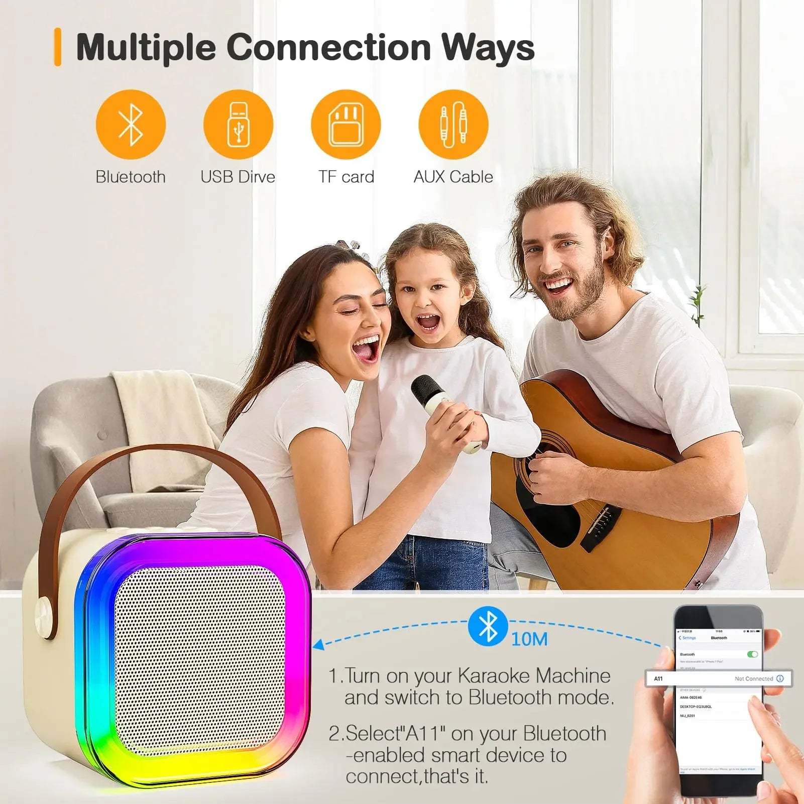 Mini Speaker With 2 Mic Audio Portable Bluetooth