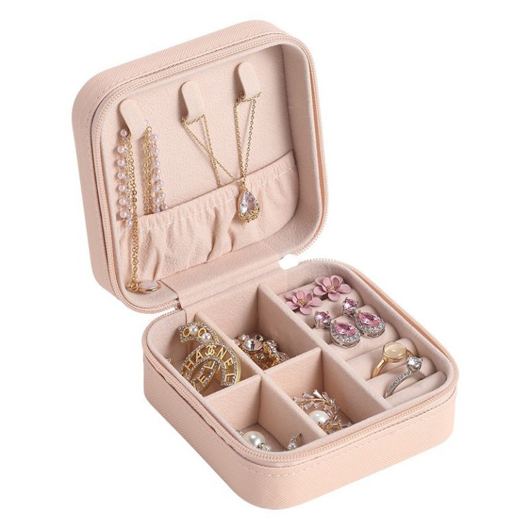 Jewellery Organizer Box Leather Pocket