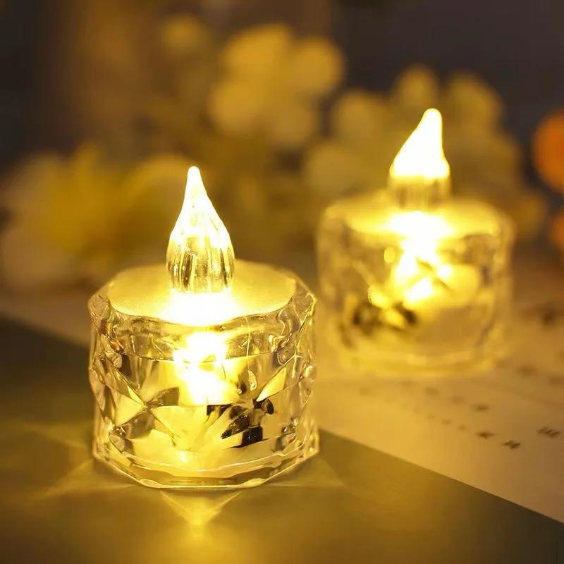 Pack Of 12 Warm White Flameless Led Tealight Candle