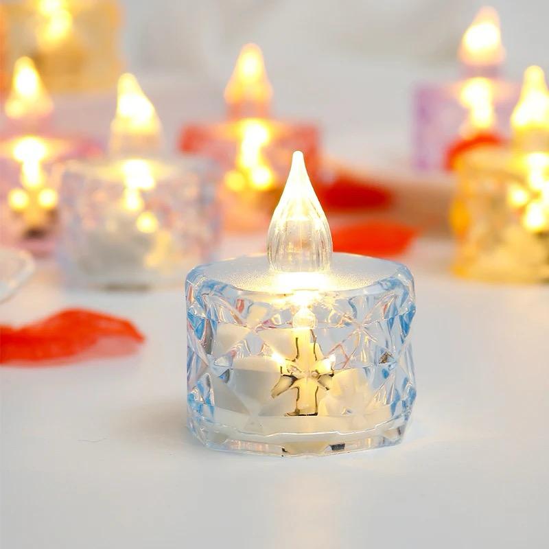 Pack Of 12 Warm White Flameless Led Tealight Candle