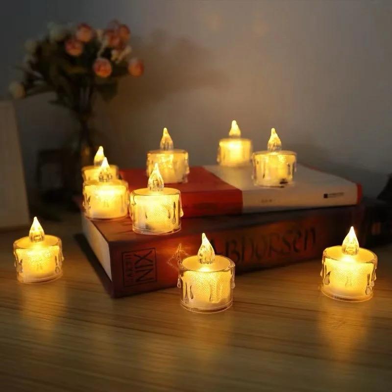 Pack Of 12 Warm White Flameless Led Tealight Candle