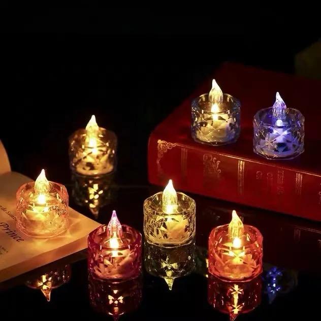 Pack Of 12 Warm White Flameless Led Tealight Candle