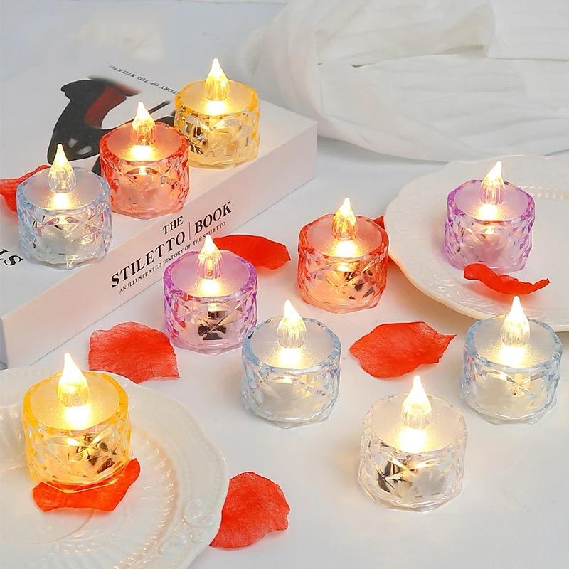 Pack Of 12 Warm White Flameless Led Tealight Candle