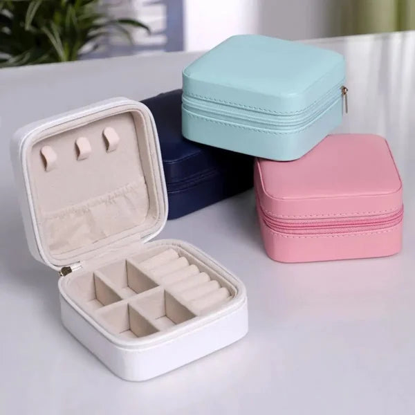 Jewellery Organizer Box Leather Pocket